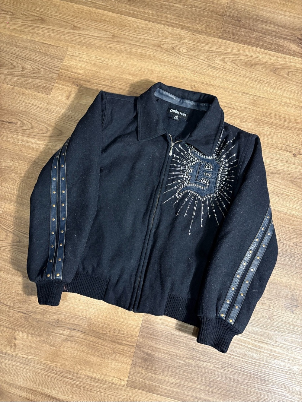 Vintage Y2K Pelle Pelle Wool Bomber Jacket